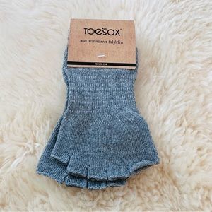 Toesox Half Toe Low Rise Gray NWT